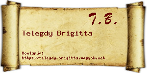 Telegdy Brigitta névjegykártya